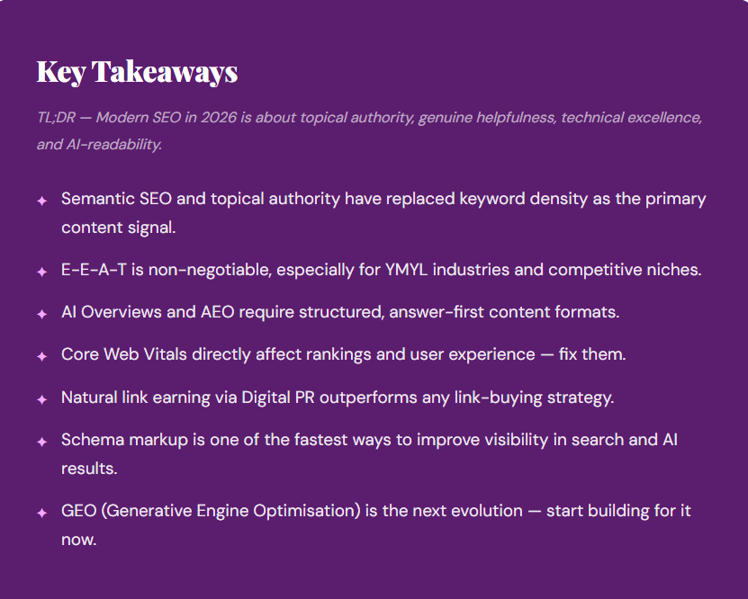 Key Takeaways
